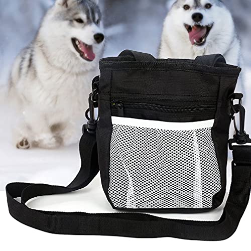 Oligitdi Dog Training Snack Treat Bag Pet Portable Waist Pouch with Buckle Belt -Black, 1 Piece - Image 1
