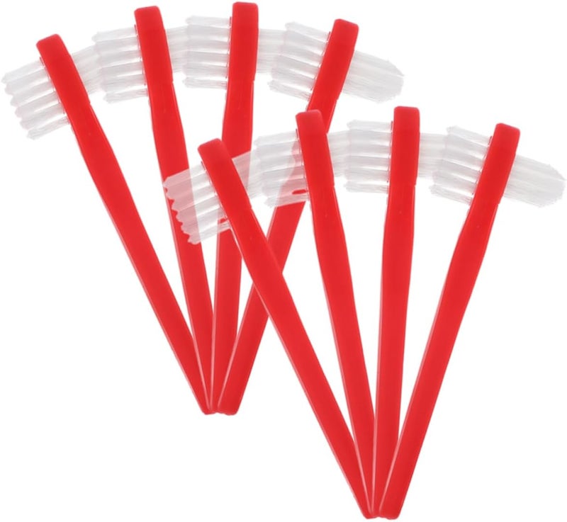 8pcs Double Sided Denture Toothbrush Hard Denture Brushes Toothbrush Accessories - Image 1