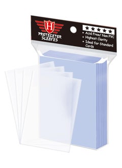 JOLLITY LLC 100 Counts Clear Penny Card Sleeves for Trading Cards, Plastic Soft Card Sleeves Card Protectors Fit for MTG Yugioh, Baseball Card, Sports Cards, Game Card Standard Cards  - Image 1
