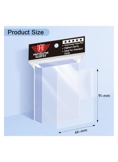 JOLLITY LLC 100 Counts Clear Penny Card Sleeves for Trading Cards, Plastic Soft Card Sleeves Card Protectors Fit for MTG Yugioh, Baseball Card, Sports Cards, Game Card Standard Cards  - Image 2