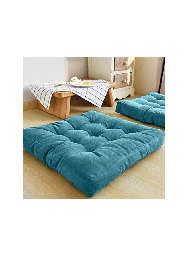 Zaboon New York Simple And Comfortable Square Floor Velvet Tufted Cushion 55Cmx55Cmx10Cm - Image 3