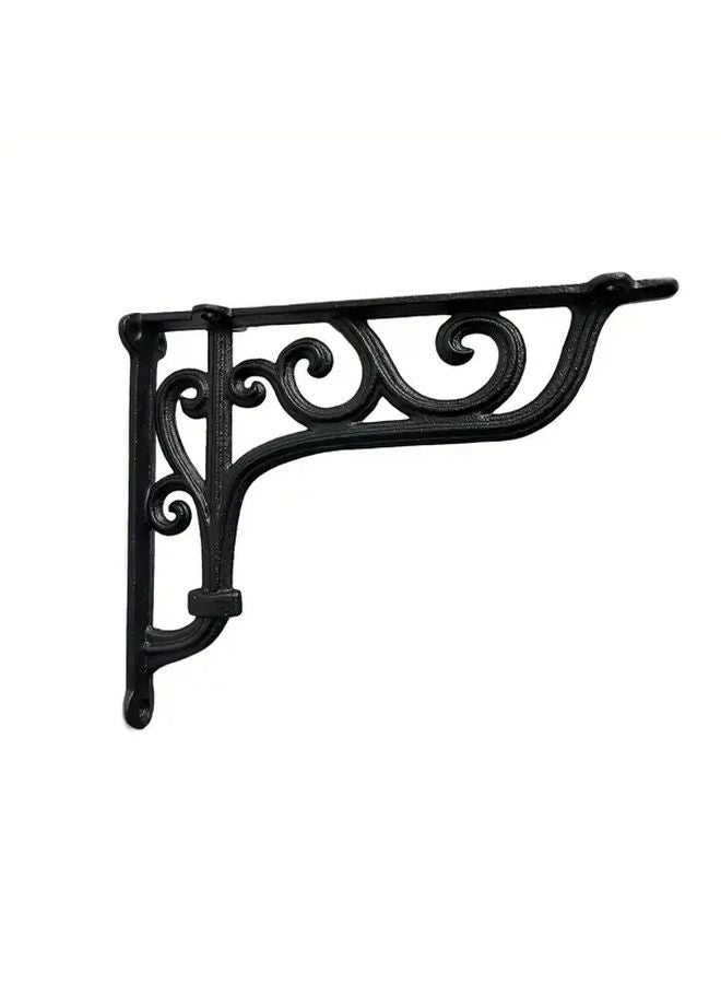 Classic Black Heavy Duty Cast Iron Scrollwork Shelf Bracket 25cm X 20cm Wall Mounted Home Decor - Image 5