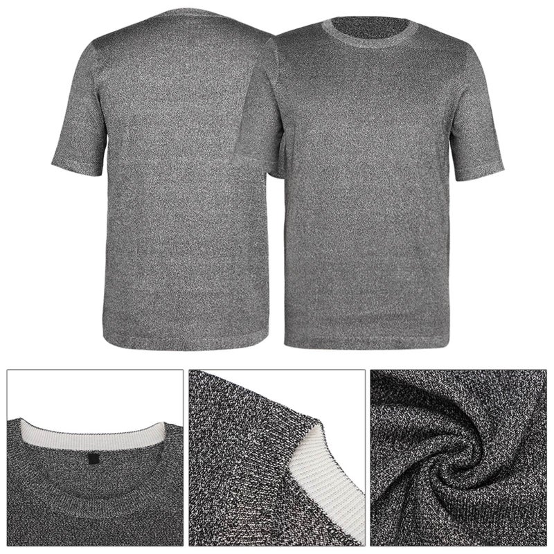 Level 5 Protective TShirt Cut Resistant Anti Slash Short Sleeve Round Neck Safety Top(XXL ) - Image 3