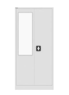 RIGID Steel Home Cupboard with Front Door Mirror WHITE 180x90x45cm  - Image 2
