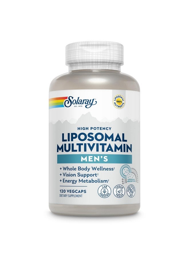 SOLARAY Liposomal Multivitamin for Men, Enhanced Absorption Immune, Energy & Bone Support Supplement, Mens Daily Multi Vitamin, BCAAs, Vitamin D3, C, B12, Zinc, Vegan, Soy Free, 60 Serv, 120 VegCaps - Image 1