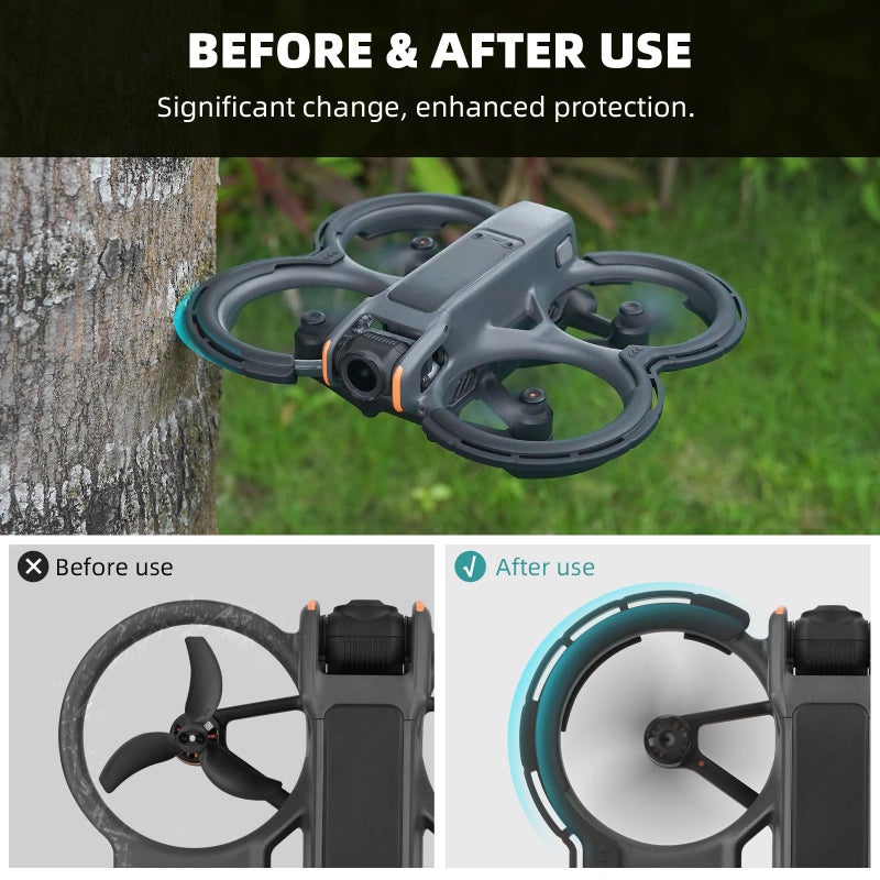 Generic BRDRC Avata 2 Bumper Guards Accessories, Propeller Guard Protector Gimbal Protective Anti-Collision Ring Cover for DJI Avata 2 Fly More Combo Accessories  - Image 2