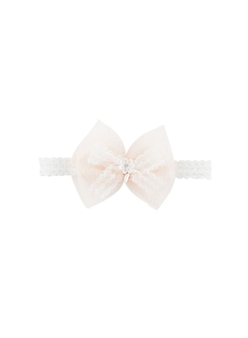 إسكدنيا Bow-knot Headband for Baby Girls - Soft Lace Floral Hairbands, Ideal for Newborns, Infants, and Toddlers Hair Accessories - Image 3