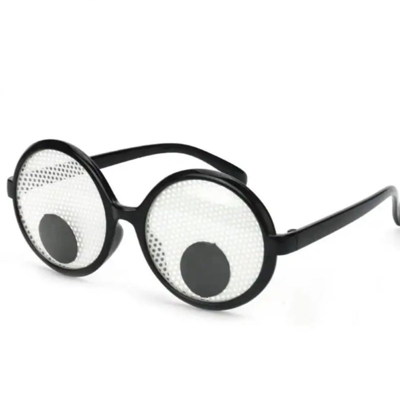Creative Funny Glasses With Round Frames Rotating Eyeballs Personalized Eyewear Triangle Party Photography Party Glasses (eyeball) - Image 1