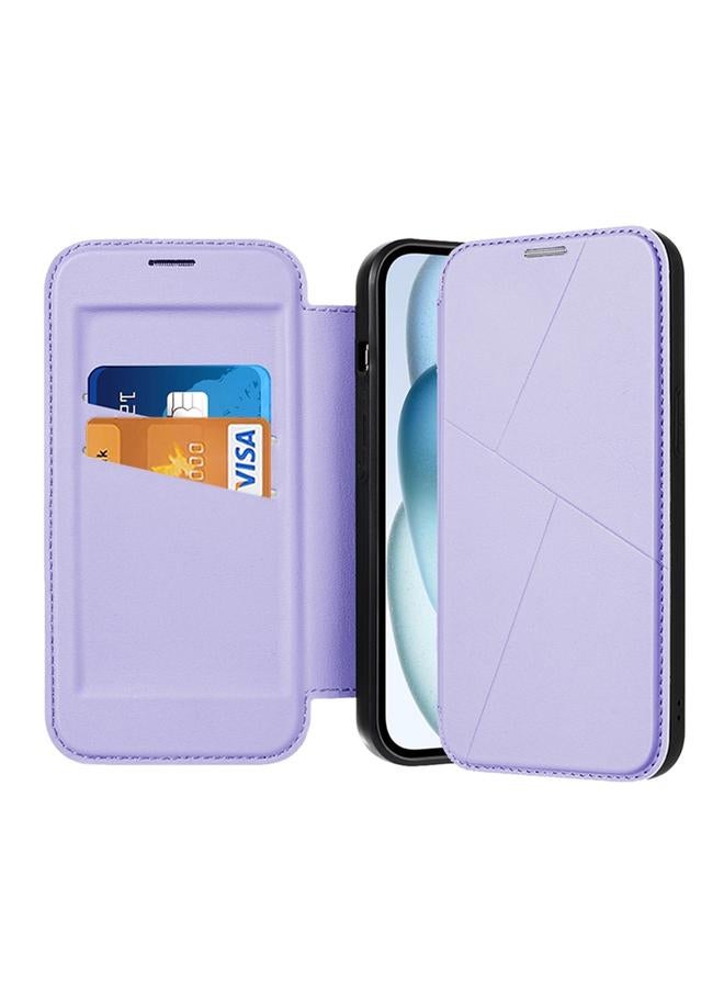 اس-توب جراب جلدي لهاتف iPhone 15 Plus / 14 Plus من سلسلة Armor المغناطيسية مع فتحات بطاقات RFID - Image 1