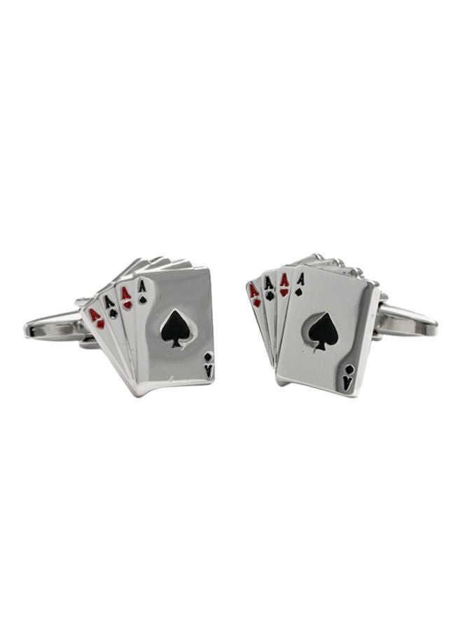NIBEMINENT Four Of A Kind Aces Cufflinks - Image 1