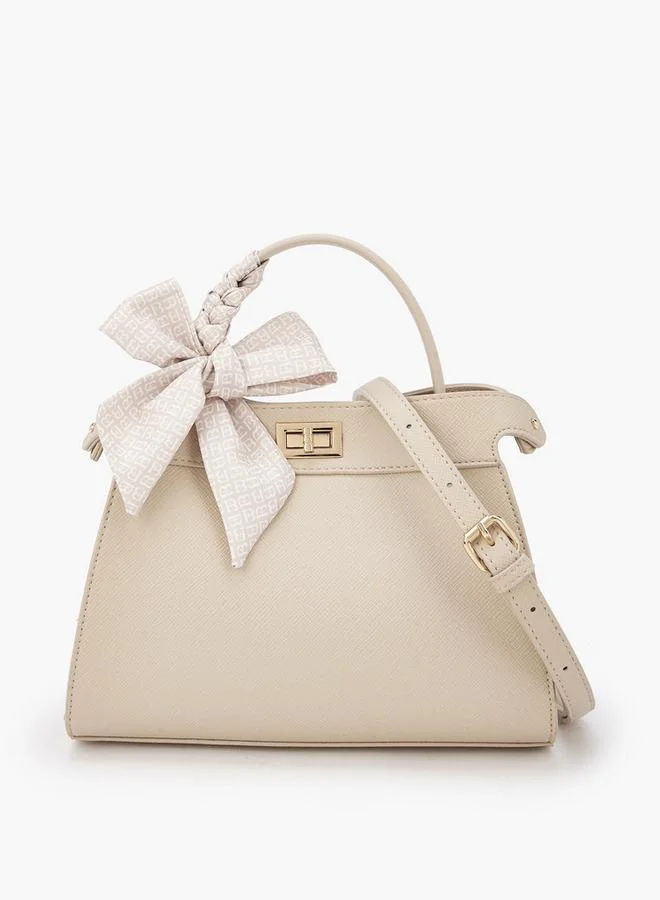 Flora Bella Scarf Accent Tote Bag with Detachable Shoulder Strap