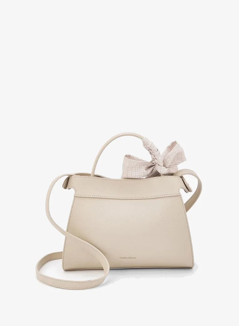 Flora Bella By Shoexpress BEIGE Flora Bella Scarf Accent Tote Bag with Detachable Shoulder Strap for Women | Best Price UAE