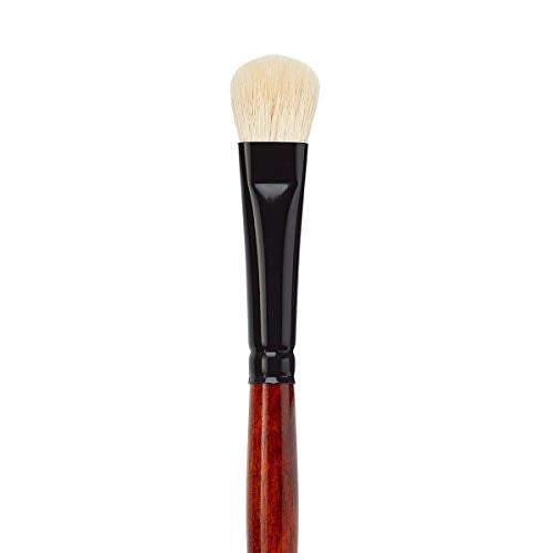 KINGART 1050A Premium 6 Pc. Flat Oval Mop Artist Brush Set, White Super-Soft Natural Goat Hair, Short Handle, 6 Sizes for Oil, Acrylic and Watercolor - Image 4
