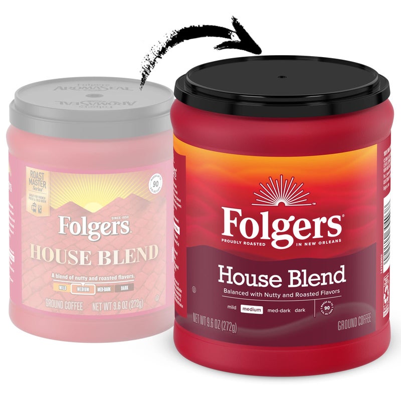 Folgers House Blend Ground Coffee, Medium Roast, 9.6 Ounce - Image 2