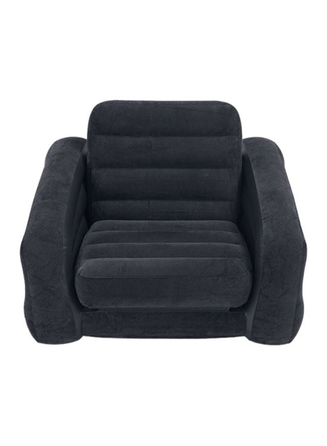 INTEX Multipurpose Inflatable 1 Seater Sofa Black 221x66x107cm - Image 1