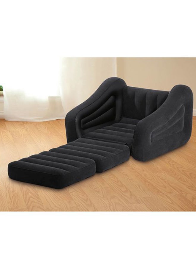 INTEX Multipurpose Inflatable 1 Seater Sofa Black 221x66x107cm - Image 4