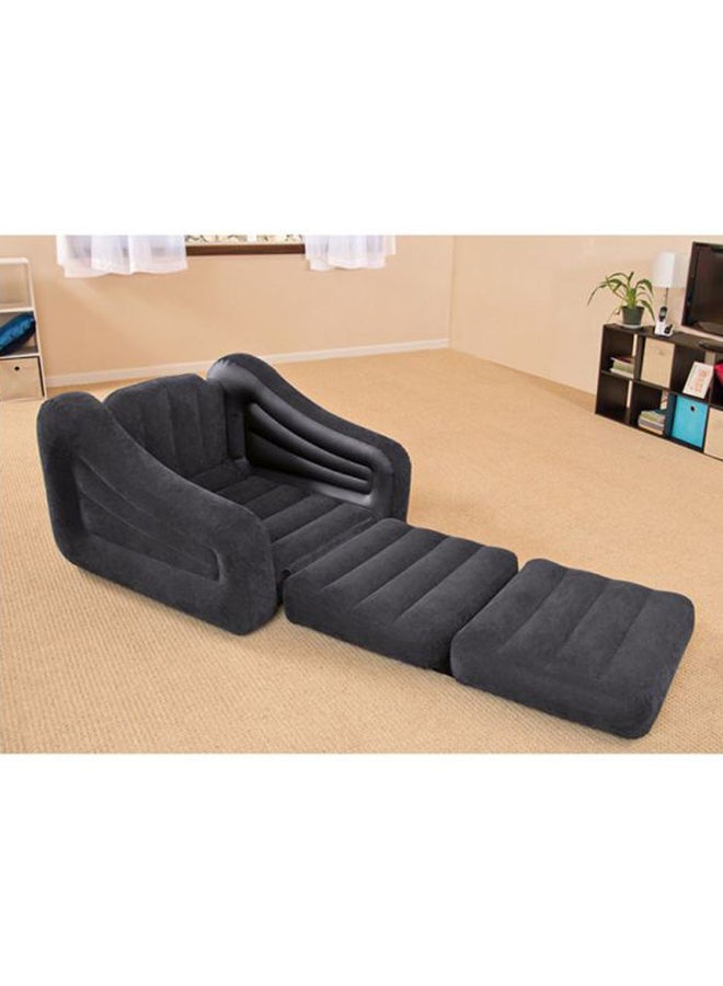 INTEX Multipurpose Inflatable 1 Seater Sofa Black 221x66x107cm - Image 5