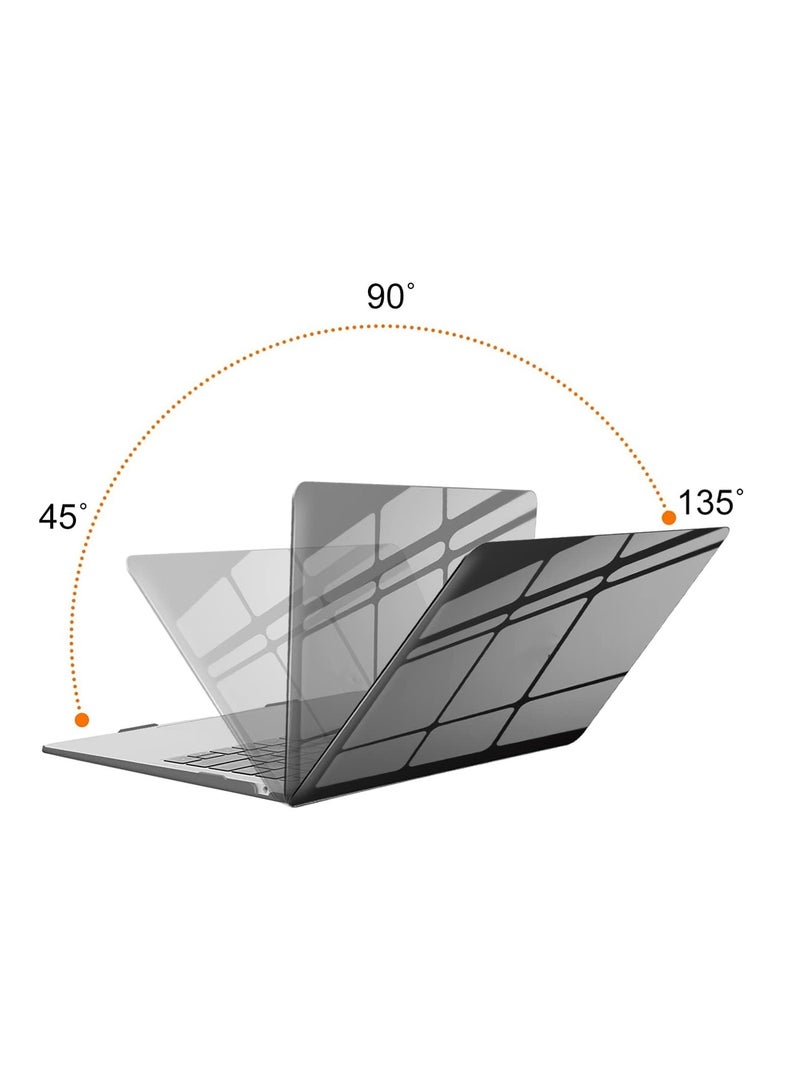 من الصعب شل حماية مشبك نوع شل متوافق مع ماك بوك اير الجديد 13 بوصة a2337 ( M1 ) a2179 a1932 ( صدر في 2018 2019 2020 2021 2022 ) ريتينا عرض لمسة معرف ( كريستال أسود ) - Image 5