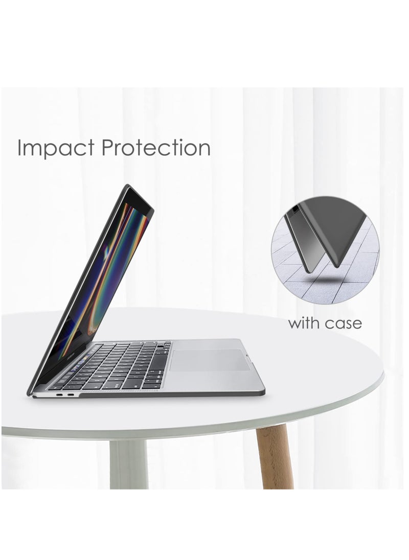 Generic - Hard Shell Case Protective Snap On Cover Compatible with MacBook Air New 13 Inch A2337 (M1) A2179 A1932 (Released 2018 2019 2020 2021 2022) Retina Display Touch ID (Crystal Black) - Image 1