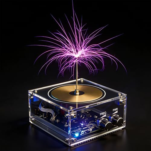Vastarry 10 Cm Solid State Music Tesla Coil Artificial Lightning Desktop Toy For unisexadult Electric Power Wireless Transmission Model Science Experiment Tool - Image 1