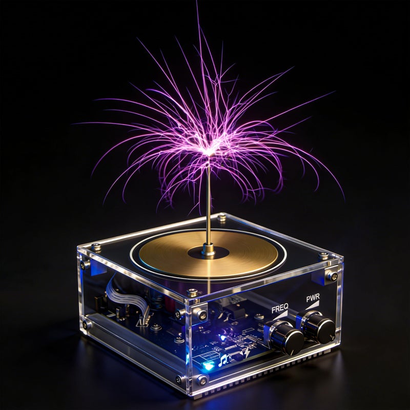 Vastarry 10 Cm Solid State Music Tesla Coil Artificial Lightning Desktop Toy For unisexadult Electric Power Wireless Transmission Model Science Experiment Tool - Image 2