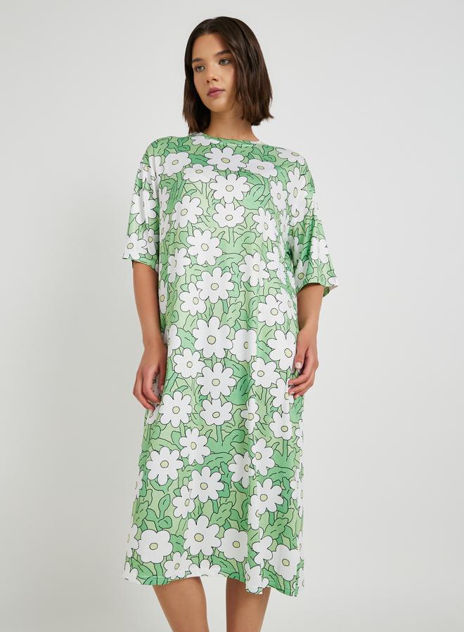 Take Two Take Two All-Over Printed Short Sleeve Nightdress  - Image 2