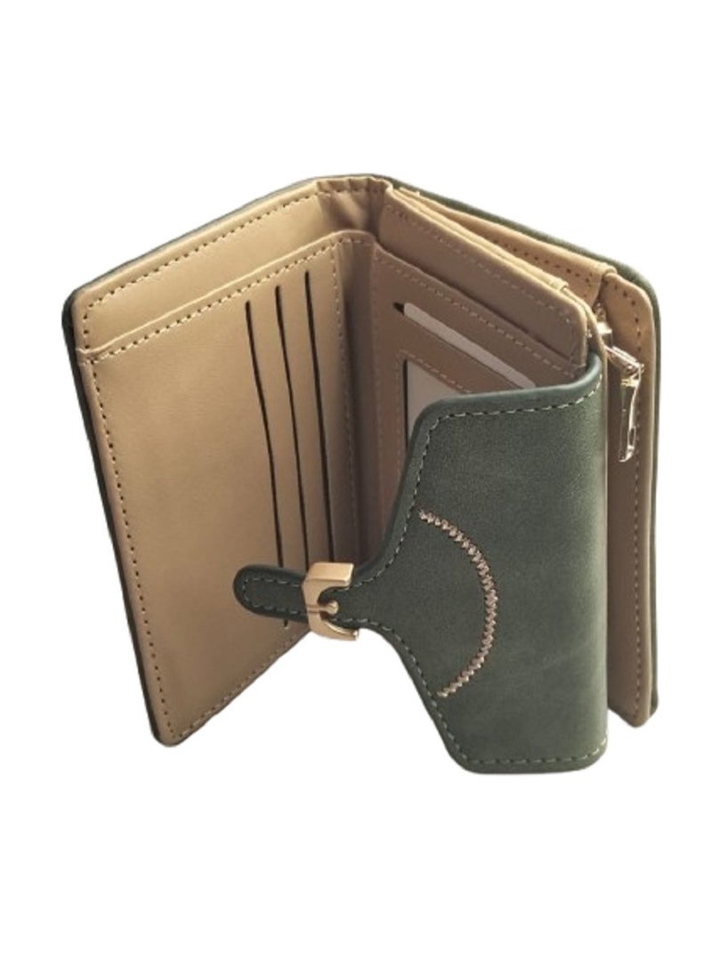 Generic Purse Female Vintage 2-in-1 Coin Purse And Card Bag - Green  - Image 4