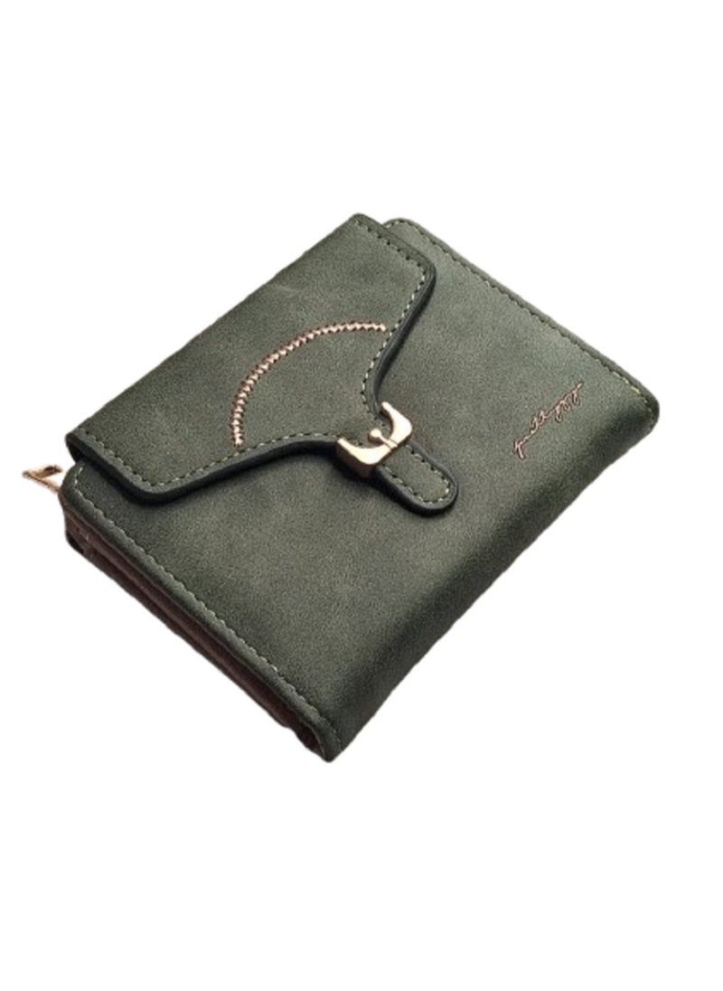 Generic Purse Female Vintage 2-in-1 Coin Purse And Card Bag - Green  - Image 2
