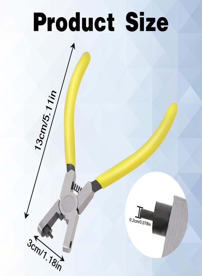 salbsever Watch Band Leather Hole Punch Plier Universal 2.0mm Shoe Strap Hole Puncher Wrist Belt Punch Hole Tool Puncher Pliers Repair Tools Suitable for Belts, Shoes, Fabric, DIY Crafts Projects, Dog Collars - Image 2