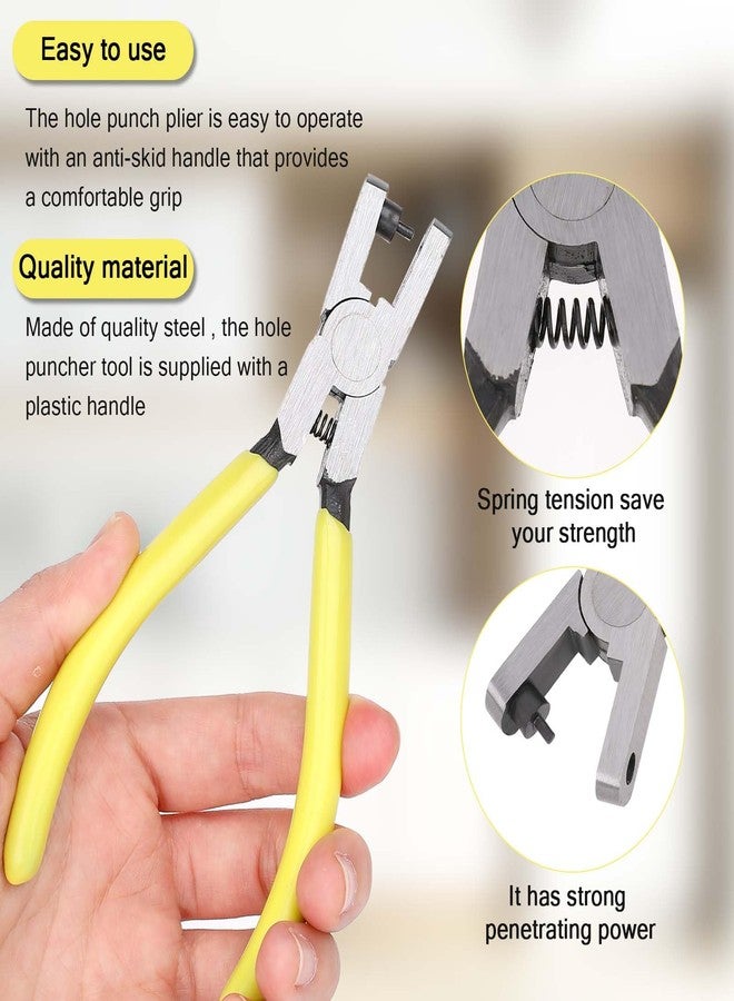 salbsever Watch Band Leather Hole Punch Plier Universal 2.0mm Shoe Strap Hole Puncher Wrist Belt Punch Hole Tool Puncher Pliers Repair Tools Suitable for Belts, Shoes, Fabric, DIY Crafts Projects, Dog Collars - Image 3