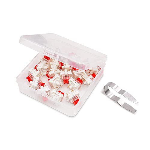 outemu Red Switches 20 Pack, 3 Pin 45gf Linear/RGB/Dustproof/RGB Key Switch - Cherry MX Equivalent DIY Replaceable Switches for Mechanical Keyboard - Image 4