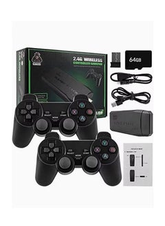 Wireless Retro Game Console Plug and Play Video Game Stick Built in 10000+ Games 9 Classic Emulators 4K High Definition HDMI Output for TV with Dual 2.4G Wireless Controllers(64G)