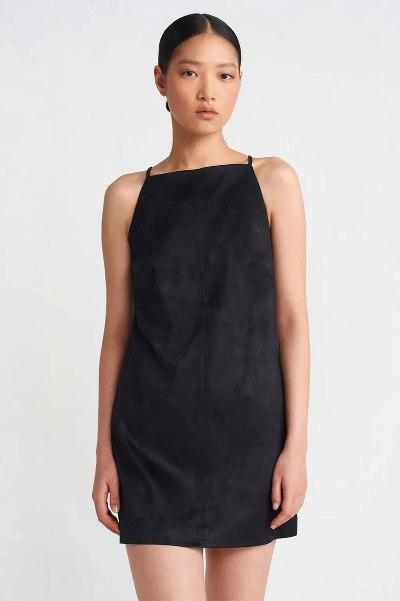 DILVIN Sleeveless Mini Dress With Zipper