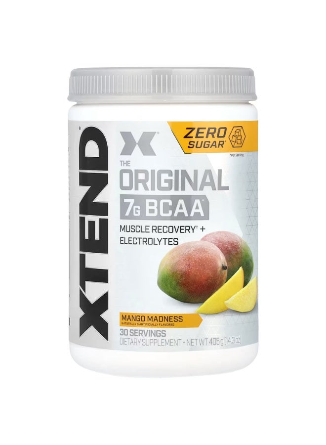 SCIVATION XTEND Original 7g BCAA Powder Mango Madness 405g 30 Servings Muscle Recovery Electrolytes - Image 1