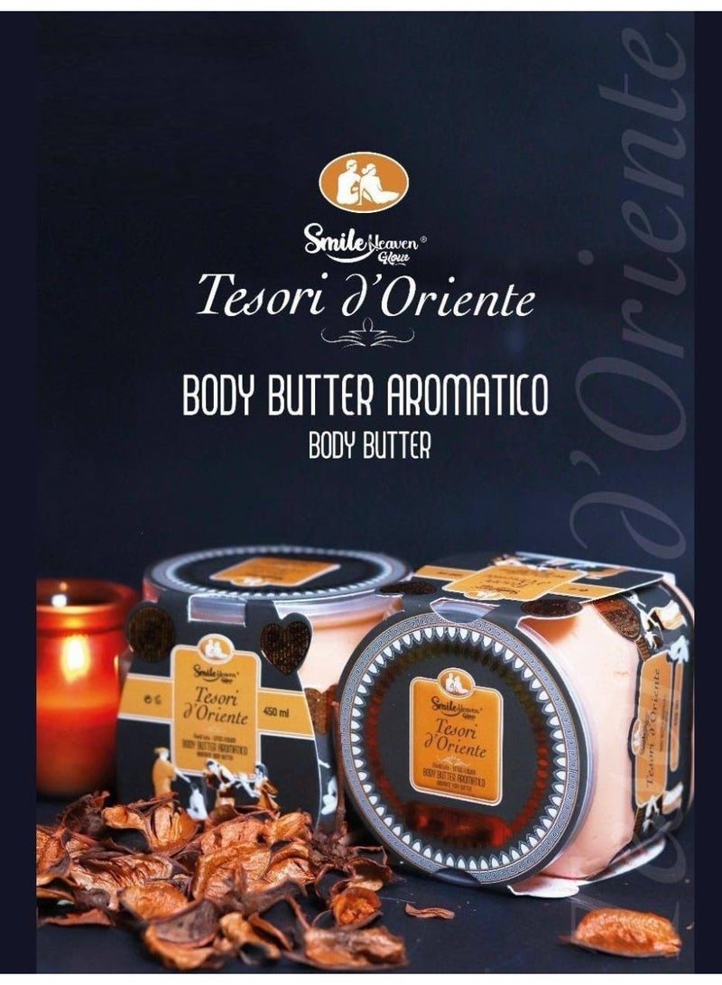 سمايل هيفين كوزماتيكس - زبدة تيسوري دي اورينت للجسم اروماتيكو لتفتيح عميق ومنعش وعطر قوي (450 مل) - Image 3