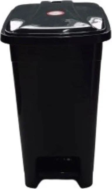 5DM 15 Lt Slim Pedal Plastic Dustbin Black Color