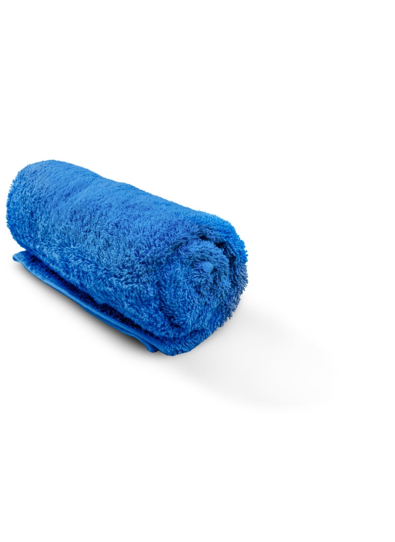 Generic - Double Face Blue Microfiber Towel 155x60 Enjoy a Luxurious Experience and Exceptional Comfort with the Blue Microfiber Towel Reversible 155x60 cm Designed to Meet All Your Needs - Image 1