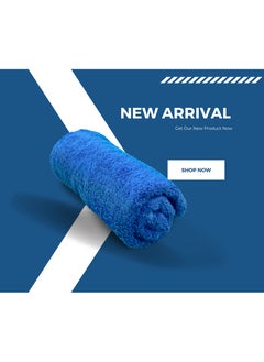 Generic Double Face Blue Microfiber Towel 155x60 Enjoy a Luxurious Experience and Exceptional Comfort with the Blue Microfiber Towel Reversible 155x60 cm Designed to Meet All Your Needs  - Image 4
