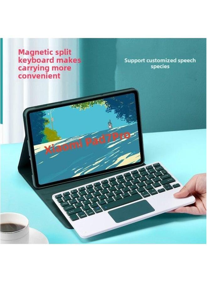 For Xiaomi Tablet 7pro Protective Case XiaoMi Pad7 Bluetooth Wonderful Control Backlit Keyboard Redmi10.6 Case-Color: Misty Blue-Product Type:Xiaomi Pad 7/7pro【 11.2inch 】2024 Model - Image 2
