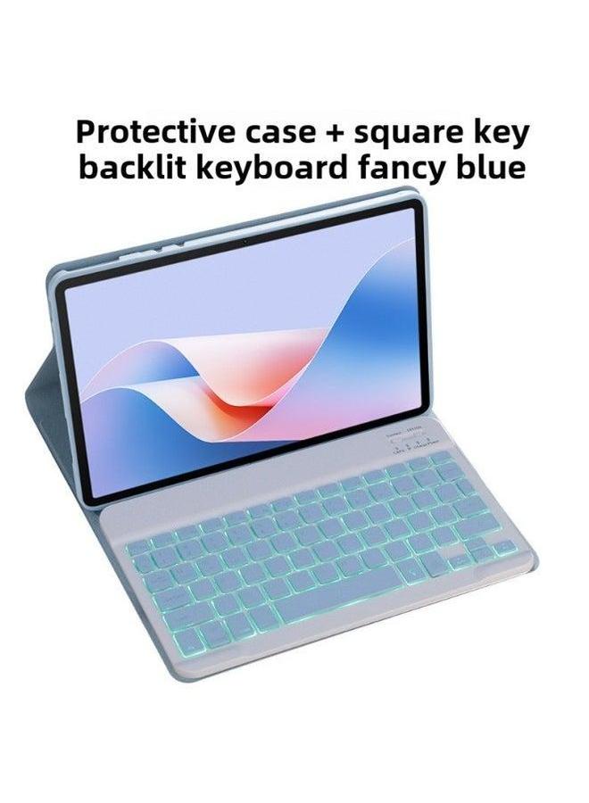 For Xiaomi Tablet 7pro Protective Case XiaoMi Pad7 Bluetooth Wonderful Control Backlit Keyboard Redmi10.6 Case-Color: Misty Blue-Product Type:Xiaomi Pad 7/7pro【 11.2inch 】2024 Model - Image 1