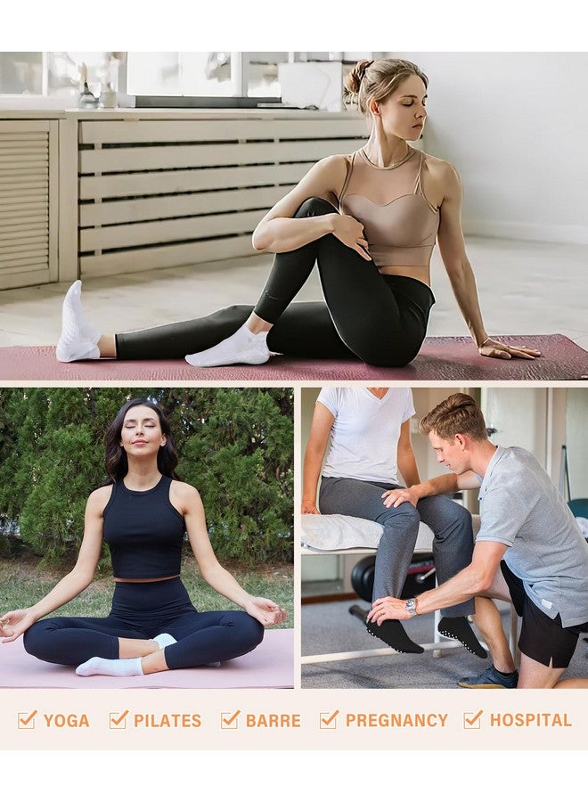 ديبولونج جوارب DIBAOLONG Pilates مع مقابض للنساء جوارب يوغا غير قابلة للانزلاق للمستشفى والحوامل وباري والباليه والرقص والتمرين - 3 أزواج - Image 5