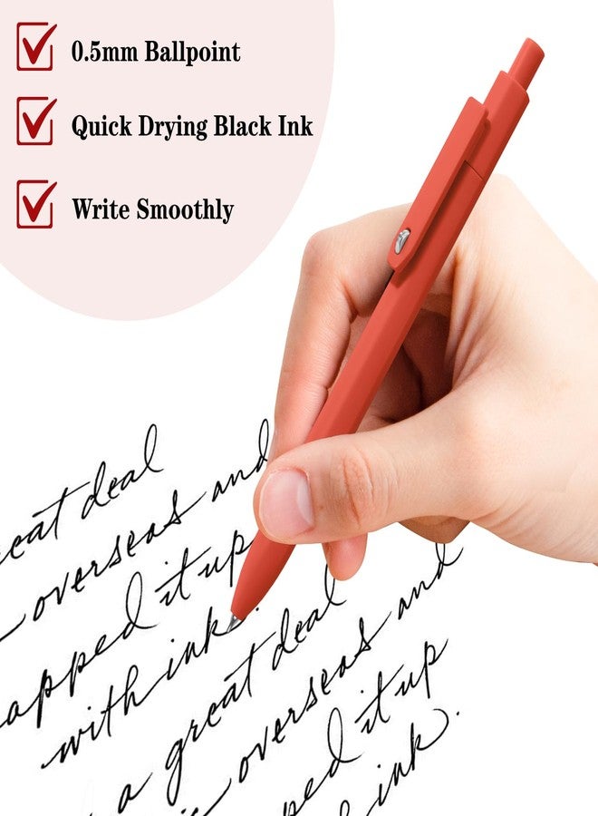 Piochoo Gel Pens, 8 Pcs 0.5mm Black Ink Pens Fine Point Smooth Writing Pens, High-End Series Pens for Journaling Note Taking, Cute Office School Supplies Gifts for Women Men - Image 4