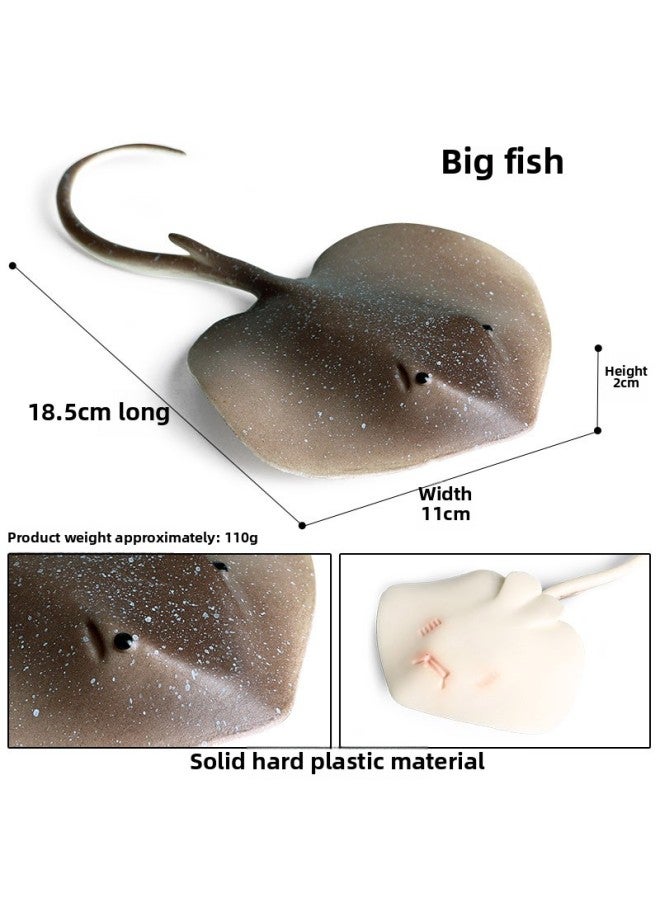 Simulation Of Marine Animal Model Yao Manta Fish Devil Batfish Old Fish Children's Science And Education Toys-Color:M-1319 Large Skate - Image 1