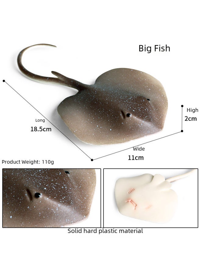 Simulation Of Marine Animal Model Yao Manta Fish Devil Batfish Old Fish Children's Science And Education Toys-Color:M-1319 Large Skate - Image 3