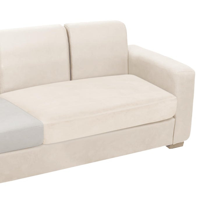 COUCH CUSHION COVERS 1 PIECE VELVET STRETCH LOVESEAT COVER OR 2 SEAT SOFA COVER SOFT INDIVIDUAL COUCH COVERS FOR SECTIONAL SOFA1 PC FOR 2SEAT CUSHION OR LOVESEATBEIGE
