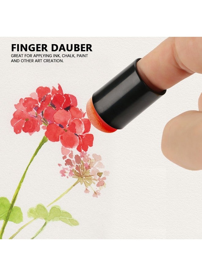 Walfront 40Pcs/Lot Sponge Finger Daubers Foam With Box Finger Painting Craft Set Fingerpaint Drawing Sponge Foam Finger Chalk Ink - Image 4