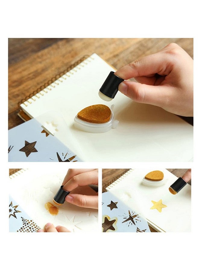 Walfront 40Pcs/Lot Sponge Finger Daubers Foam With Box Finger Painting Craft Set Fingerpaint Drawing Sponge Foam Finger Chalk Ink - Image 3