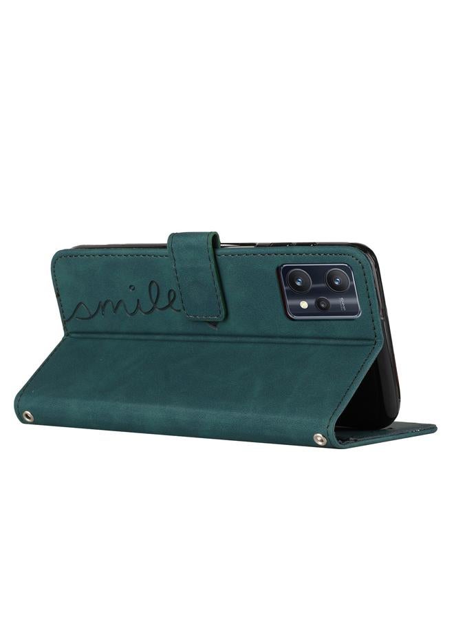 S-TOP Case For OPPO Realme 9 Pro+ Skin Feel Heart Pattern Leather Phone Case - Image 4