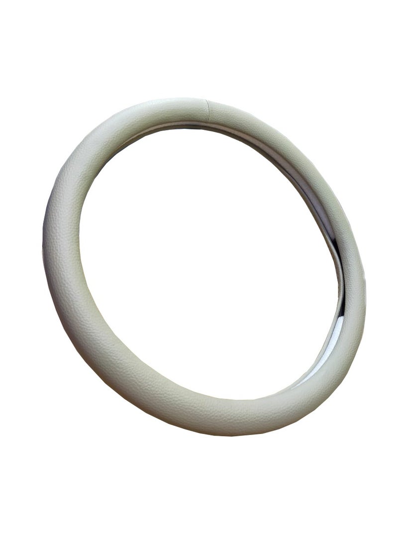 Leather steering wheel bag, size 38, beige - Image 2