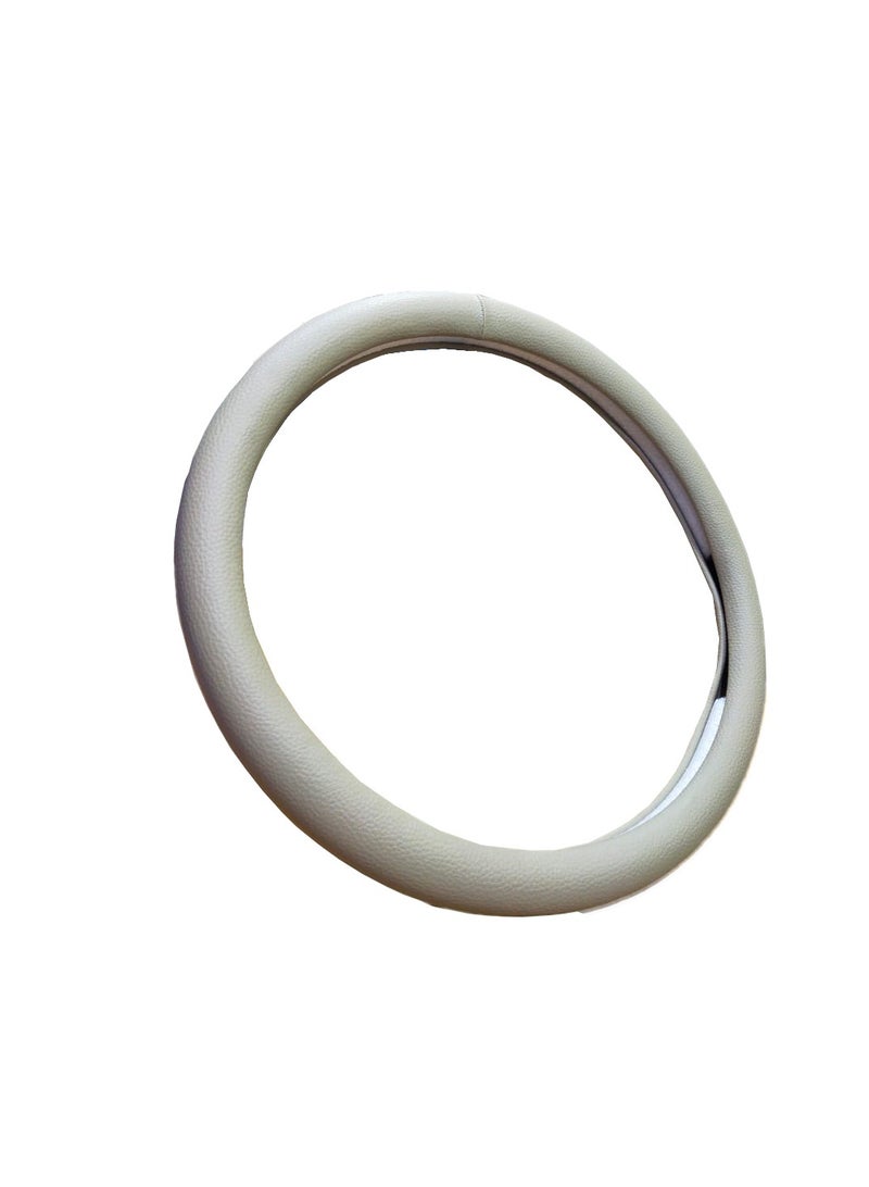 Leather steering wheel bag, size 38, beige - Image 4